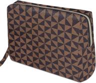 large checkered makeup bag organizer - tufusiur women's cosmetic makeup toiletry travel bag logo