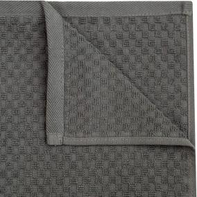 img 2 attached to 🧺 Highly Absorbent 8-Pack Euro Cafe Waffle Weave Terry Kitchen Towels by Cotton Craft - 16x28 Inches - Charcoal - 420 GSM Quality - Low Lint - Multi Purpose