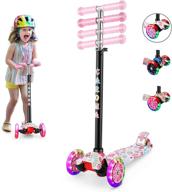 🛴 caroma scooter for kids: 3-wheel toddler scooter with adjustable height, foldable design, and led light-up wheels - perfect gift for boys & girls ages 3-12 logo