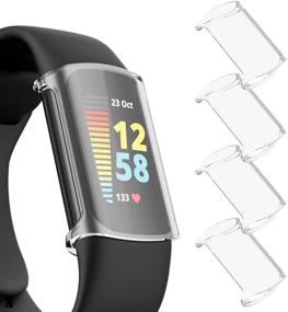 img 4 attached to Cuteey 4 Pack Защитная пленка для экрана Только для Fitbit Charge 5