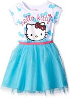 optimized search: adorable tutu dress for girls featuring hello kitty logo