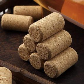img 1 attached to 🍷 100 Pack of Premium Wooden Wine Corks - Fit Most Bottles, 1-3/4in x 15/16in | Natural, Straight & Non-Recycled
