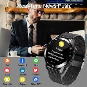 img 1 attached to 📱 Versatile Smart Watch for Android and iOS Phones: Call & Text, 8 Sport Modes, Bluetooth, Real-Time Fitness Monitoring, Music Storage, Waterproof - Ideal for Men and Women