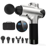 portable body muscle massager with 6 massage heads | a-legiral massage gun for athletes | 20 speed high-intensity vibration | silver | effective pain relief logo