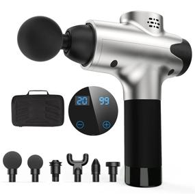 img 4 attached to Portable Body Muscle Massager with 6 Massage Heads | A-LEGIRAL Massage Gun for Athletes | 20 Speed High-Intensity Vibration | Silver | Effective Pain Relief