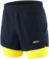 arsuxeo running shorts breathable zipper logo