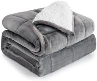 cottonblue sherpa fleece weighted blanket 15 lbs, queen size soft & 🛏️ cozy, perfect christmas or birthday gift for adults - 60 x 80 inches logo