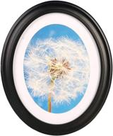 🖼️ garneck 10-inch wooden oval picture frame wall decor for living room and bedroom - includes seamless nail and s nail (black) логотип