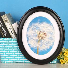 img 2 attached to 🖼️ Garneck 10-Inch Wooden Oval Picture Frame Wall Decor for Living Room and Bedroom - Includes Seamless Nail and S Nail (Black)