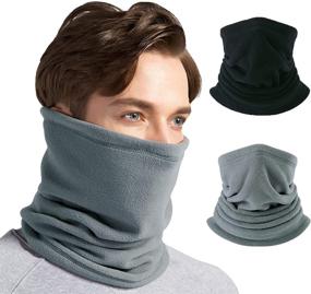img 4 attached to Fleece Neck Warmer Gaiter by CUIMEI