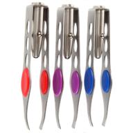 💡 trenton gifts set of 3 stainless steel tweezers with led light for precise hair removal - enhanced for seo logo
