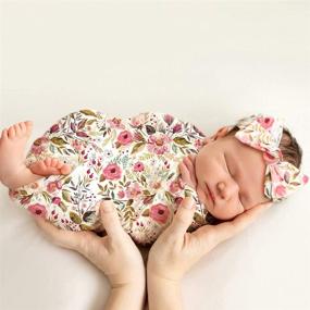 img 4 attached to 👶 Ultimate Comfort & Style: Newborn Swaddle Blanket with Receiving Headband at Kids' Home Store