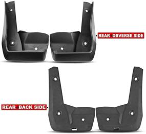 img 2 attached to 🚘 A-Premium Splash Guards Mud Flaps Mudguards for Honda Accord Sedan 2018-2020 - Front and Rear 4-PC Set