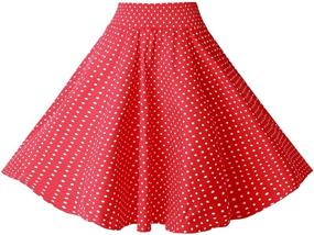 img 3 attached to 👗 BI TENCON Retro 1950s High-Waisted Skirts - Women's Fashion for Skirts