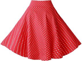 img 4 attached to 👗 BI TENCON Retro 1950s High-Waisted Skirts - Women's Fashion for Skirts