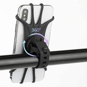 img 4 attached to 360° Adjustable Silicone Bike Phone Mount for iPhone 7/8/X/11/12/Pro/Plus, Galaxy, Google Pixel & More – Securely Fits 4.0-6.7 inch Cellphones