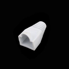 img 2 attached to YIOVVOM Soft Plastic Ethernet RJ45 Cable Connector Boots Cover Strain Relief Boots CAT5 CAT5E CAT6 CAT6E 100PCS By Copapa (White)