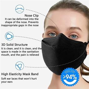 img 3 attached to 🔒 Enhanced Protection with Disposable Black Mask Filters