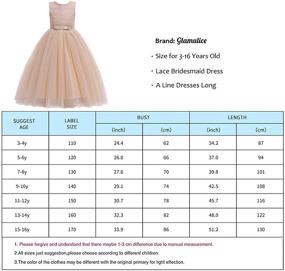 img 3 attached to 👗 Stunning Glamulice Girls Lace Bridesmaid Dress: Long A-Line Wedding Pageant Dress for Unforgettable Events!