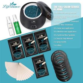 img 2 attached to 💆 Effortless and Professional Hair Removal: Lifestance Waxing Kit with L2 Digital Wax Warmer, 4 Packs of Wax Beads, and 42 Essential Accessories for All Hair Types - Eyebrow, Facial, and Bikini Waxing Made Easy