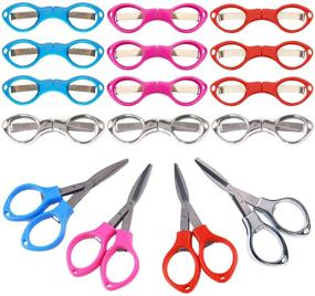 img 4 attached to 🔑 Folding Scissors Keychain 16 Pack: Compact and Safe Sewing Scissors Set – Portable Travel Companion and Perfect Gift for Friends