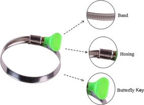 img 3 attached to 🔒 GLIDESTORE 4-Inch Key Hose Clamp: Adjustable Stainless Steel Worm Gear Clamps - Pack of 10 (Easy Turn Clamp)