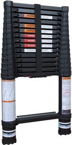 img 4 attached to Xtend & Climb Contractor Series 155+/300 Telescoping Ladder: Reliable Aluminum Extension Ladder, Perfect for Home and Professional Use, Space-Saving Folding Design, Revolutionary Telescopic Technology