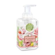 🦩 flamingo-themed michel design works foaming hand soap: an exquisite hygiene experience! logo