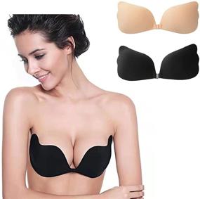 img 4 attached to 👙 Invisible Push-Up Silicone Bra: KISWON Adhesive Bra for Women, Ideal for Backless Dresses