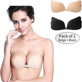 img 3 attached to 👙 Invisible Push-Up Silicone Bra: KISWON Adhesive Bra for Women, Ideal for Backless Dresses