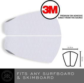 img 1 attached to 🏄 Premium Surfboard Traction Pad - 2 Piece Grip Set for Surfing and Skimboarding - Enhanced Kick Tail Deck Grip - Perfect Fit for Longboard, Shortboard, Fish Board, and Skim Board - Strong 3M Adhesive