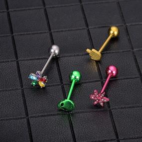 img 1 attached to WASOLIE Stainless Piercing Multicolor Nippleings