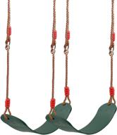 redcamp 2 pack swing seat for kids and adults - heavy duty replacement swing with adjustable ropes - swing set accessories in green логотип