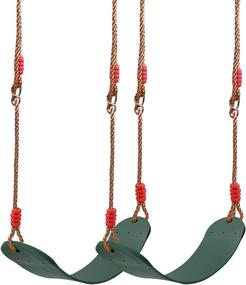 img 4 attached to REDCAMP 2 Pack Swing Seat for Kids and Adults - Heavy Duty Replacement Swing with Adjustable Ropes - Swing Set Accessories in Green