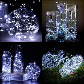 img 2 attached to ✨ Govee 6 Pack Cool White Fairy String Lights Battery Operated, 3.3ft - 20 LEDs, Waterproof Flexible Copper Wire for Christmas DIY Decoration, Costumes, Bedroom, Patio, Parties, Weddings, Festivals
