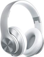 🎧 9s bluetooth headphones over-ear, [60 hours playtime] hi-fi stereo sound foldable headphones with volume control, built-in mic, 6eq modes, soft memory earmuffs for phone/pc - silver logo