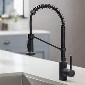 img 3 attached to Kraus KPF-1610MB Bolden 18-Inch Commercial Kitchen Faucet: Dual Function Pull-Down Sprayhead, Matte Black Finish