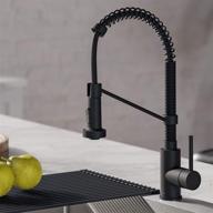 kraus kpf-1610mb bolden 18-inch commercial kitchen faucet: dual function pull-down sprayhead, matte black finish logo