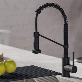 img 4 attached to Kraus KPF-1610MB Bolden 18-Inch Commercial Kitchen Faucet: Dual Function Pull-Down Sprayhead, Matte Black Finish