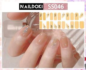 img 1 attached to 💅 Наклейки для ногтей NAILDOKI: 6 листов х 22 штуки полные обертывания - Самоклеящееся гель-искусство для ногтей для женщин и девочек.