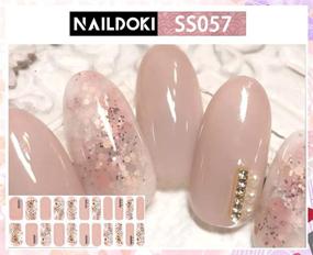 img 2 attached to 💅 Наклейки для ногтей NAILDOKI: 6 листов х 22 штуки полные обертывания - Самоклеящееся гель-искусство для ногтей для женщин и девочек.