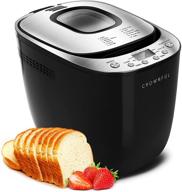 🍞 crownful automatic bread machine: 2lb programmable bread maker, nonstick pan, 12 presets, 1 hour keep warm, 2 loaf sizes, 3 crust colors - black, etl listed логотип