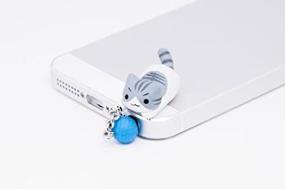 img 3 attached to 🐱 Upgrade Your Phone with Niconico Nekomura Cat Earphone Jack Plug Accessory Ver. 3 (Mimi/Punch)