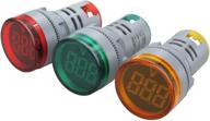 💡 3pcs 22mm red yellow green digital led display voltmeter ac 24-500v voltage meter monitor gauge tester volt monitor, mxuteuk ad16-22dsv-ryg with one-year warranty logo