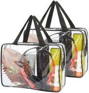 👜 clear tote bag set - transparent plastic bags for work, beach, stadium - approved security bags logo