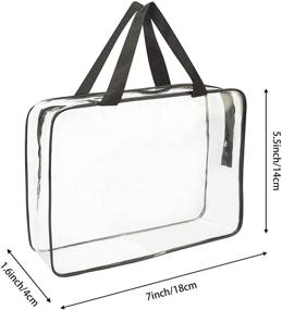 img 2 attached to 👜 Clear Tote Bag Set - Transparent Plastic Bags for Work, Beach, Stadium - Approved Security Bags