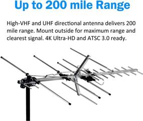 img 3 attached to 📡 2020 Latest Release: Five Star Indoor/Outdoor Yagi Satellite HD Antenna - 200 Mile Range, Attic/Roof Mount TV Antenna, Long Range Digital OTA Antenna for 4K 1080P with Mounting Pole Included