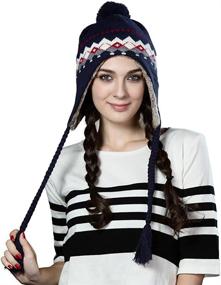 img 4 attached to SIGGI Peruvian Beanie Womens Weather Outdoor Recreation and Climbing