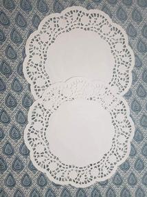 img 3 attached to 🌹 White Rose Design Paper Doilies - 100 Pieces Bulk Lace Placemats for Wedding, Birthday, Tea Party & Dining Tableware Decoration