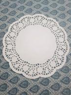 🌹 white rose design paper doilies - 100 pieces bulk lace placemats for wedding, birthday, tea party & dining tableware decoration logo